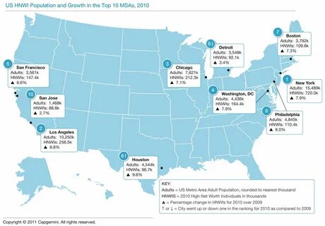 Крупнейшие города сша на карте
