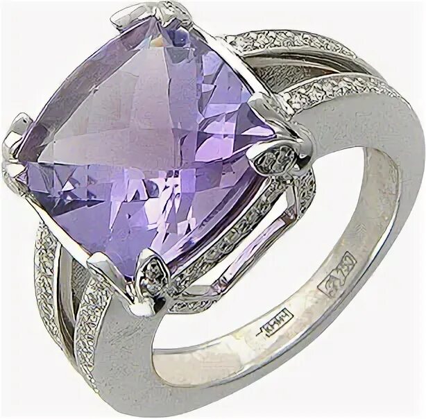 Кольцо с овальным аметистом. Аметист в белом золоте. 18ct бриллианты. Кольцо с амезурином. Кольцо с аметистом в белом золоте.