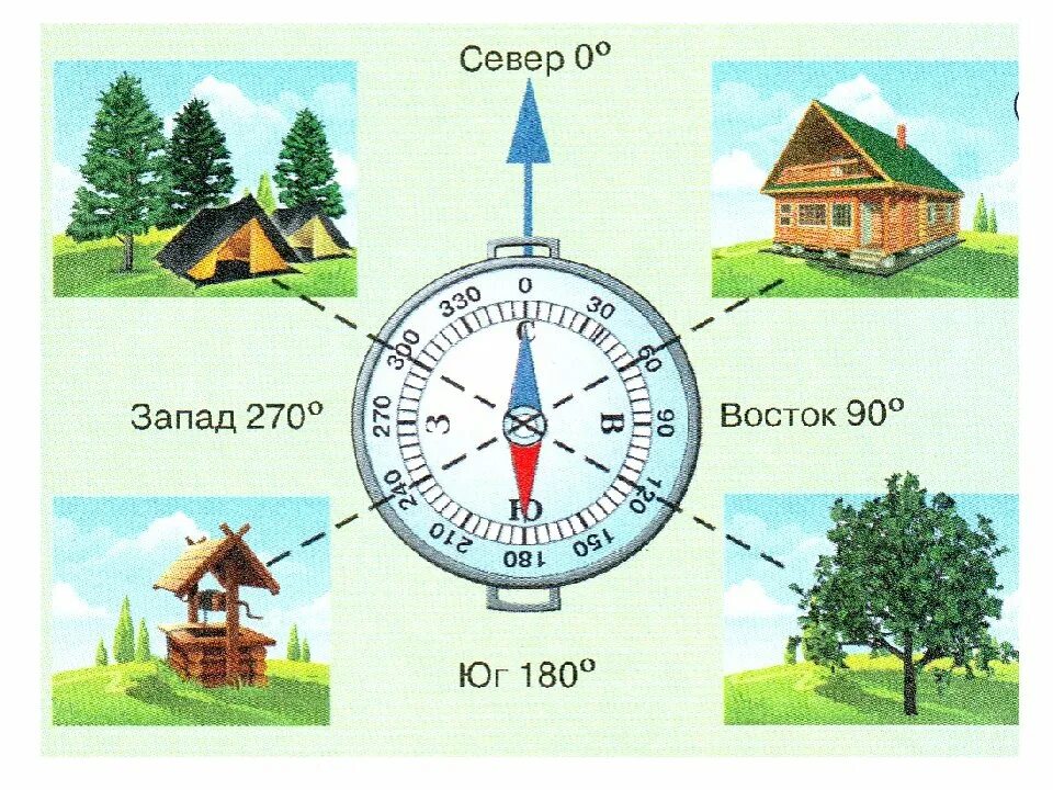 Определение горизонта по компасу. Азимут ориентирование на местности. Ориентирование на местности стороны горизонта Азимут. Стороны горизонта компас ориентирование на местности. Азимут компас способы ориентирования на местности.