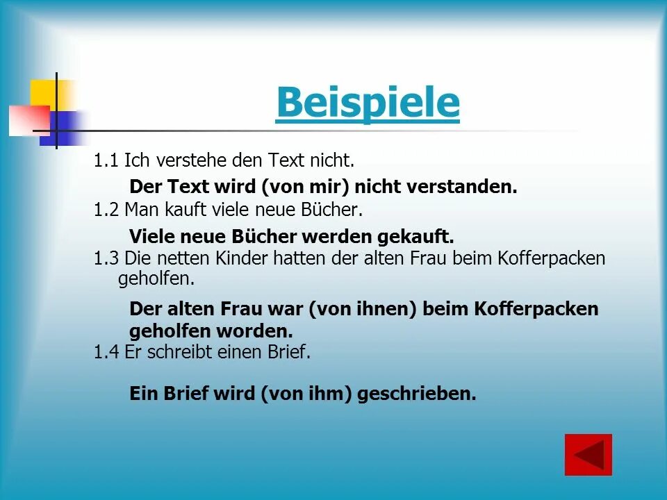 Ich verstehe das nicht. Ausklammerung. beispiele. expose beispiele. составьте предложения. 1) verstehe-das-nicht-ich.
