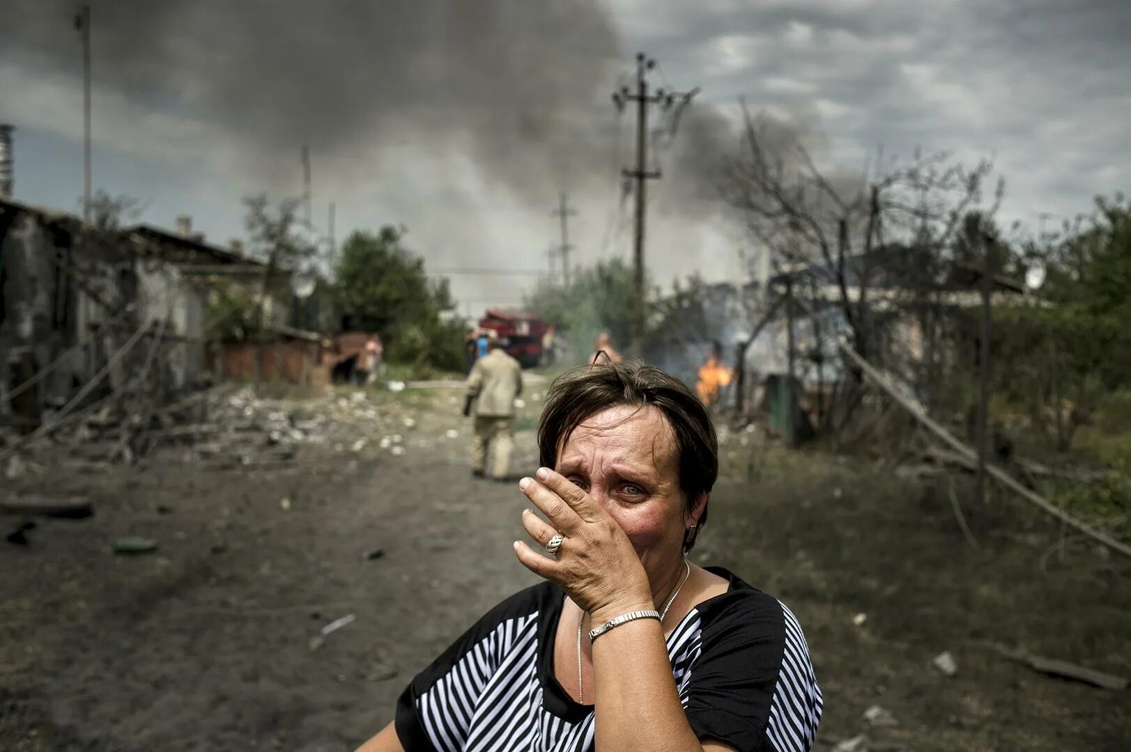 Украинские мирные жители. 2 Июля 2014 станица Луганская авиаудар.