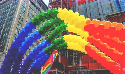 gay pride balloons - World Footprints