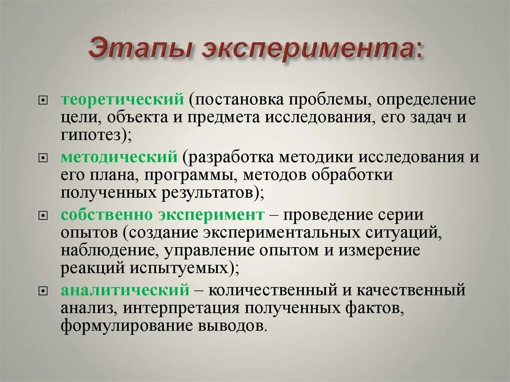 Экспериментатор изучал влияние условий. Этапы эксперимента. Этапы проведения эксперимента. Этапы организации эксперимента. Этапы реализации эксперимента.