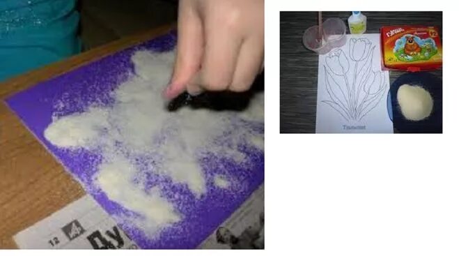 клеевая техника рисования.