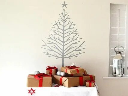 Как украсить стену на новый год