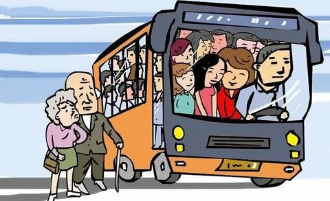 They at work by bus last morning