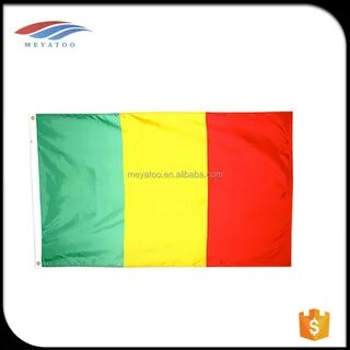 Флаг с зеленым желтым и красным цветом