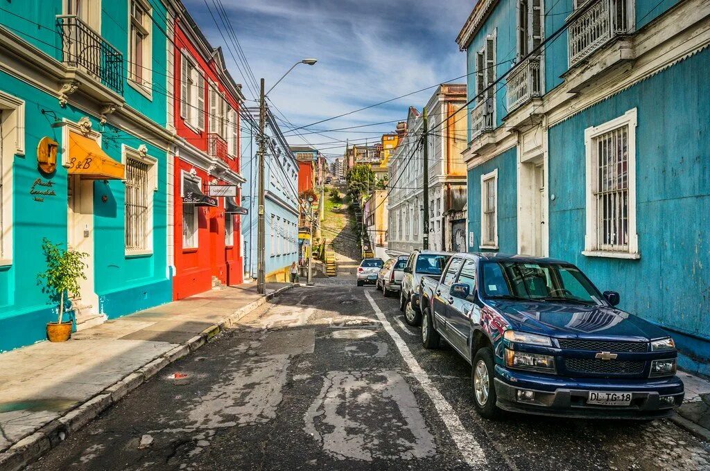 Вальпараисо Чили. Чили улицы. Color Street Chile. Color street