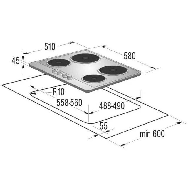 Варочные панели для кухни размеры. Gorenje e6n1bx. Электрическая варочная панель Gorenje e 6n1 BX.