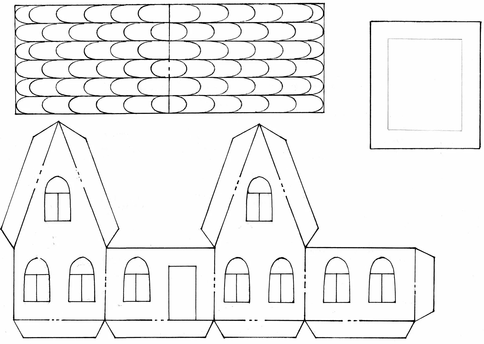 Дом из бумаги шаблоны для вырезания