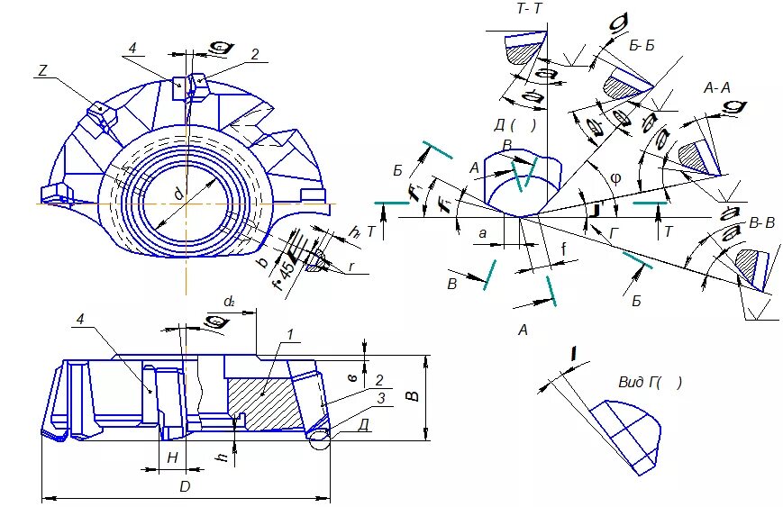 Торцевая фреза чертеж. Корпус торцевой фрезы чертеж. Геометрические параметры торцевой фрезы. Торцевая концевая фреза чертеж. Конструкция фрезы