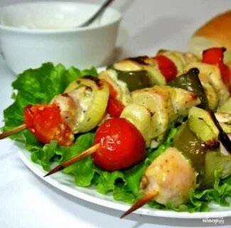 Шашлык с овощами в духовке