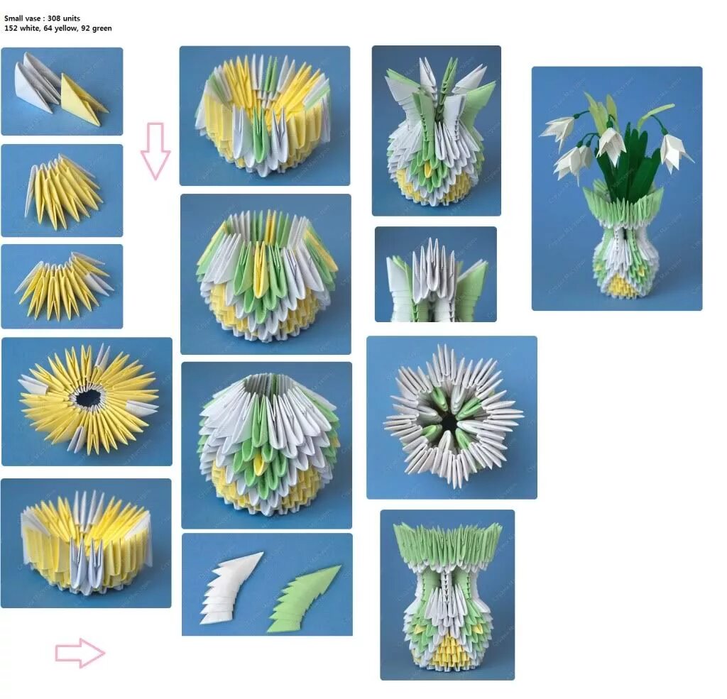 Модульное оригами. Модульное оригами из бумаги. Модульное оригами ваза с цветами. Схема из модулей.