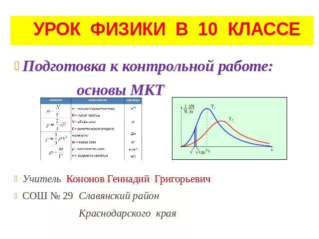 Мкт контрольная работа по физике 10 класс