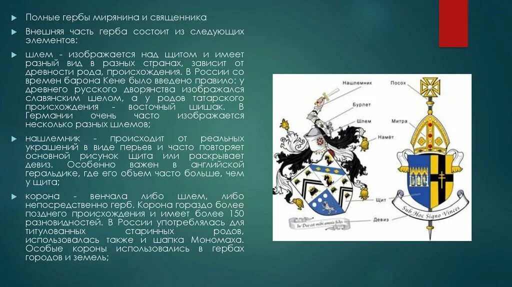 Из чего состоит герб. Части герба. гербы европейских династий. основные части герба.