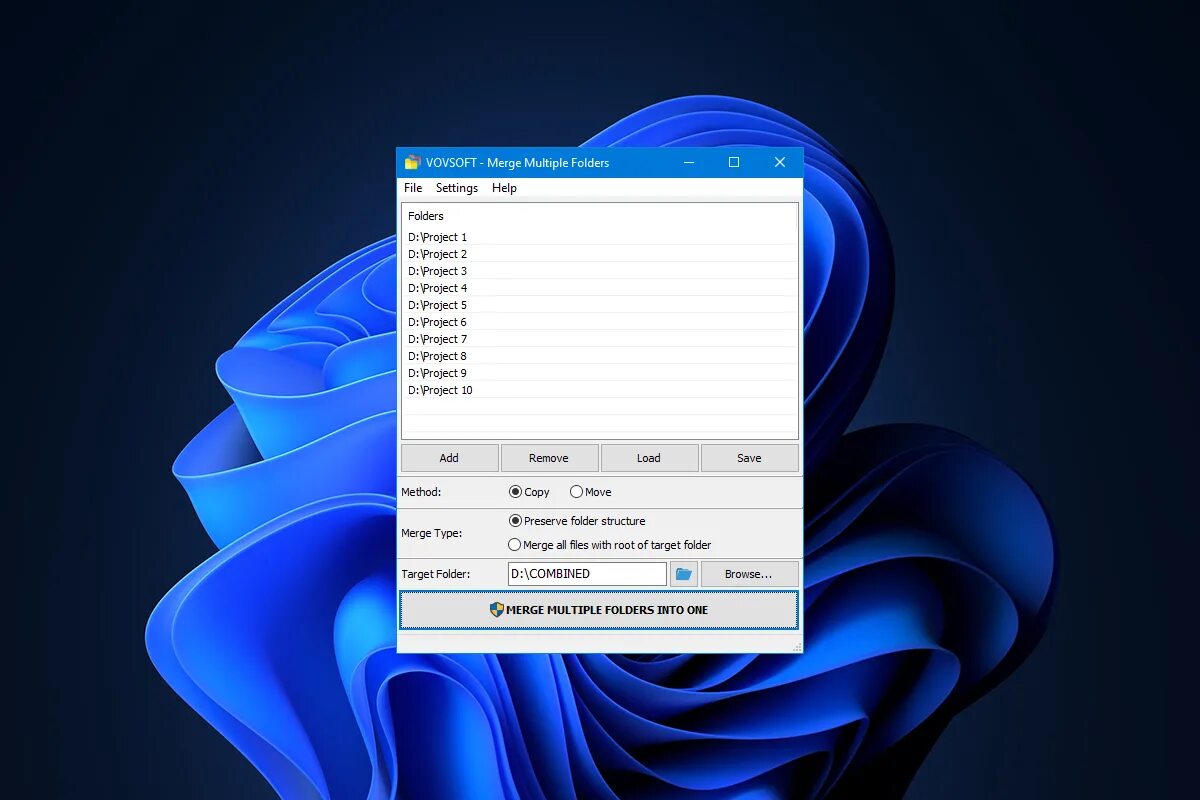 Copy folders windows