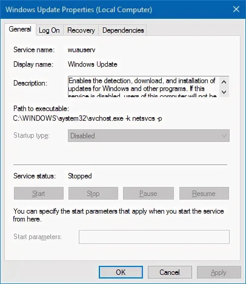 Update service. Spc service mmc.