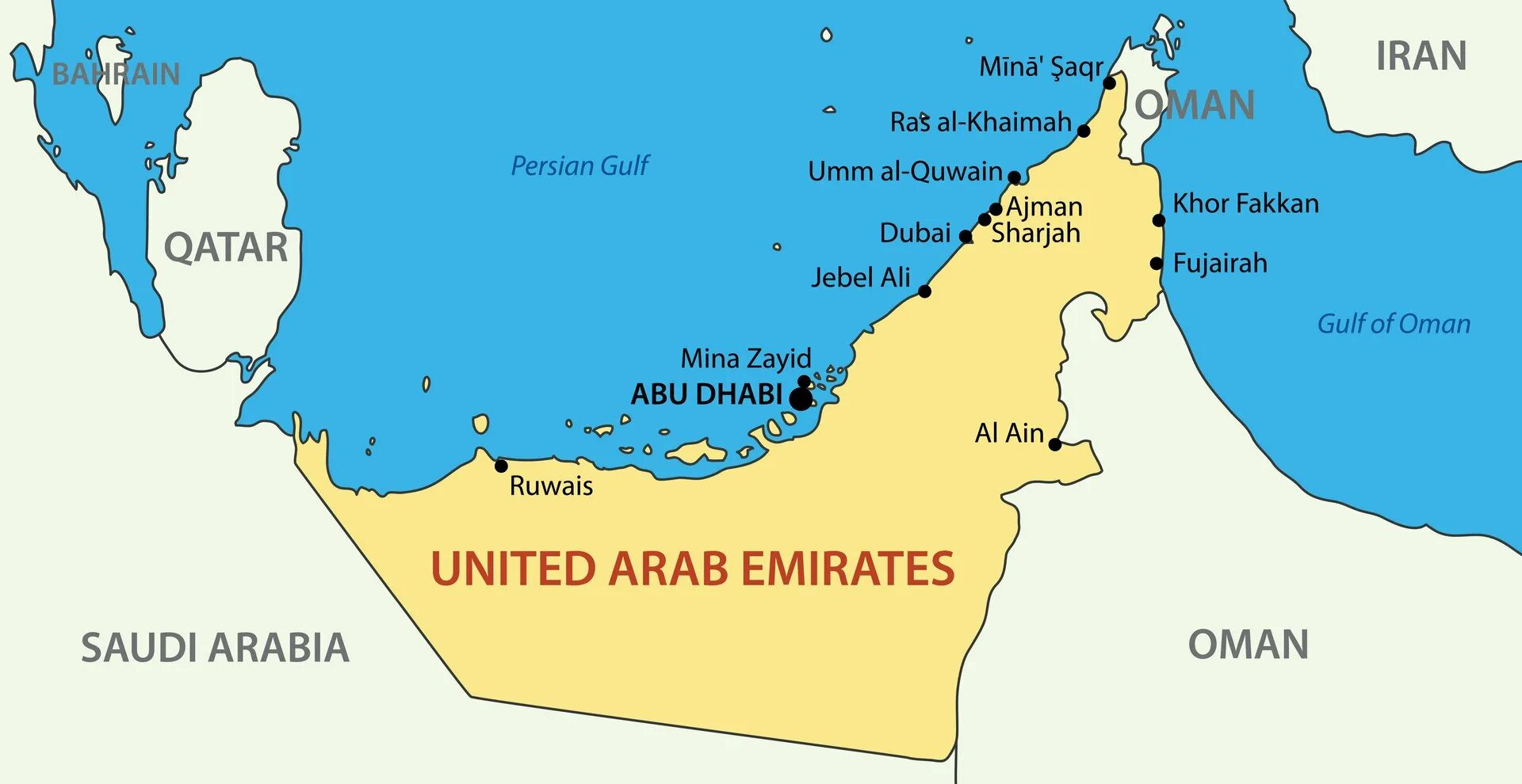 Географическое расположение ОАЭ на карте. Дубаи на карте ОАЭ. United arab Emirates карта.