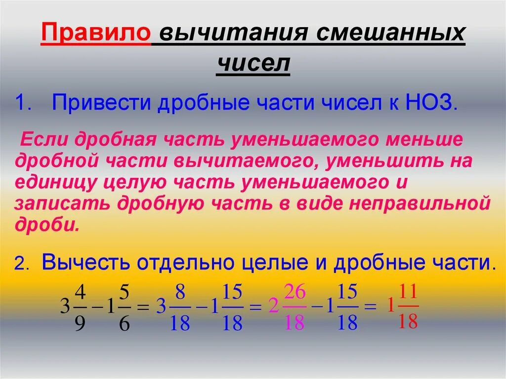 1 целая вычесть 2 5. Сложение и вычитание дробей смешанные числа. Как вычитать дроби с целым. Вычитание смешанных чисел 5 класс правило. Сложение и вычитание целого числа и дроби.