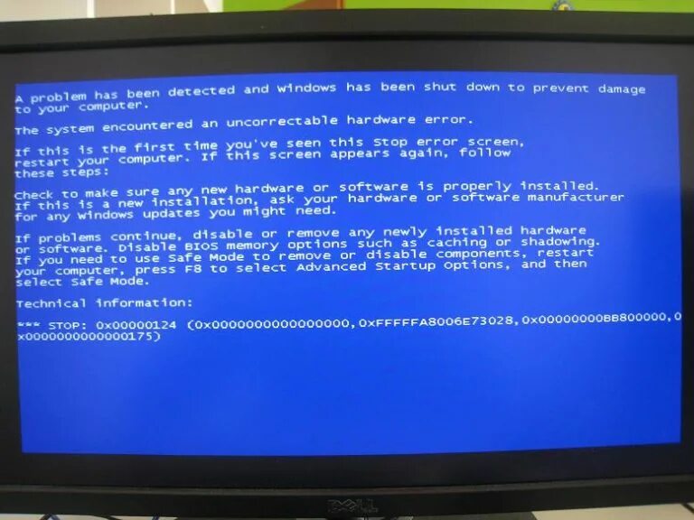 Экран смерти. Синий экран смерти. Синий экран смерти 0x00000124. Экран смерти Windows 7. Has been shut down to prevent