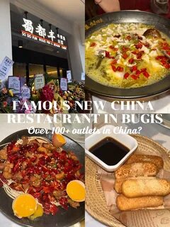 FAMOUS NEW CHINA RESTAURANT IN BUGIS Over 100+ outlets in China? 