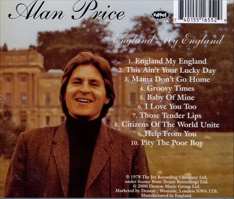 My england years. Alan Price England my England 1978. Диск alan Price.