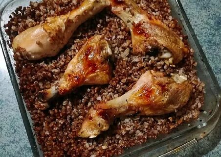 Вкусная гречка с курицей в духовке