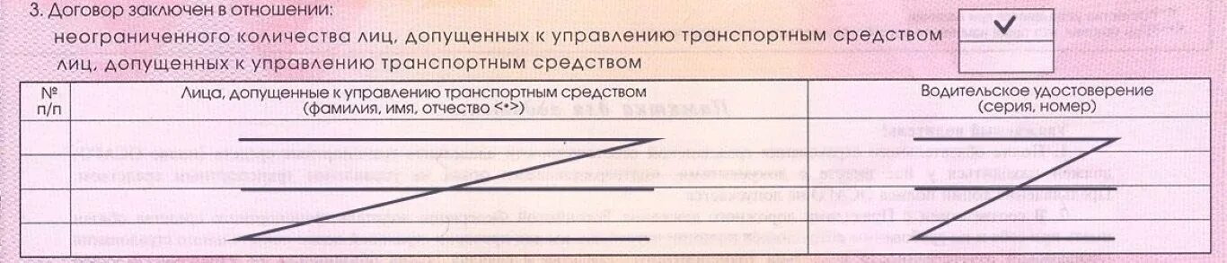 Допущенные к управлению автомобилем