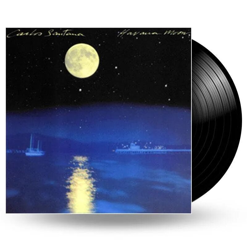 Lp moon. Carlos Santana Havana Moon. Santana Vinyl. Moon треки. Havana Moon(NM/NM).