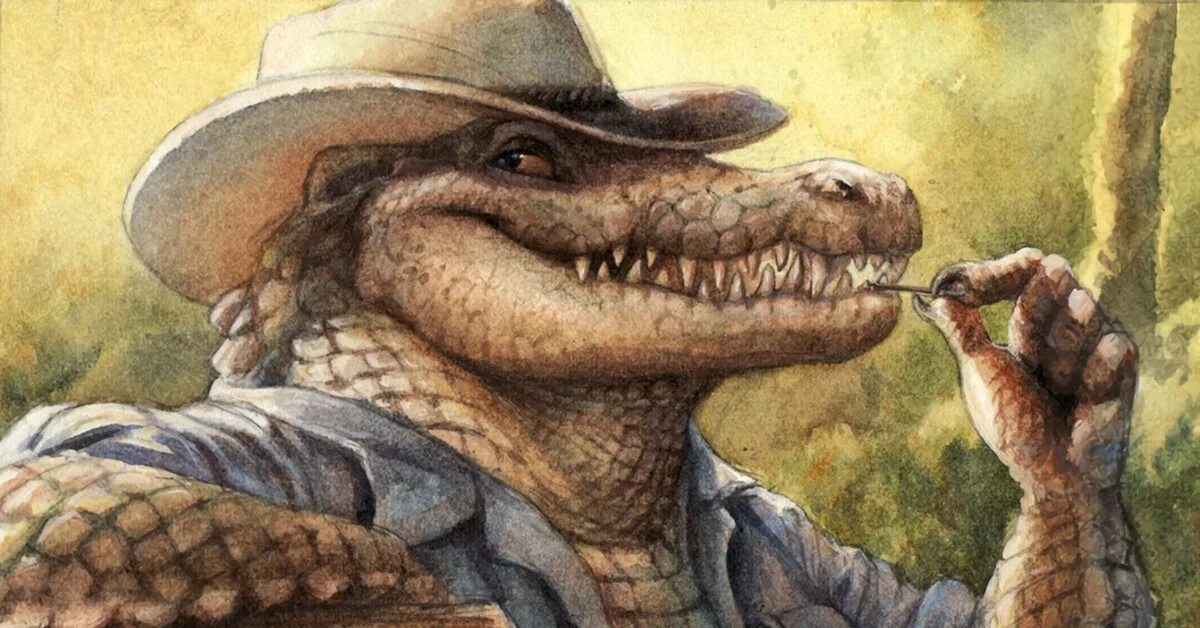 Крокодил в шляпе. Человек крокодил арт. Крокодил арты. Крутой крокодил.