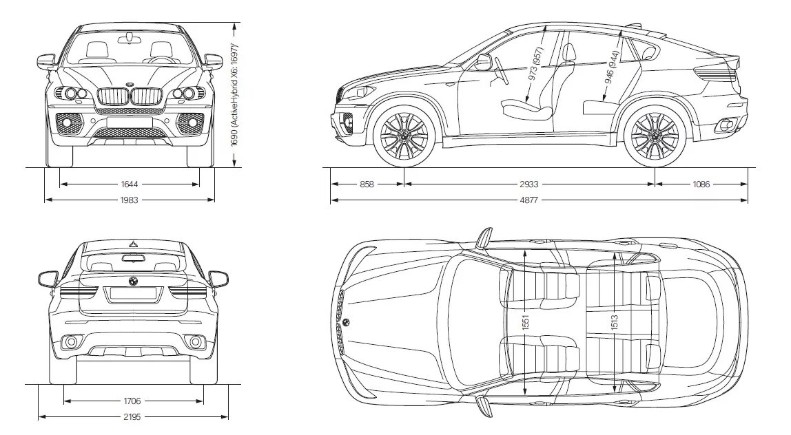 Габариты x6