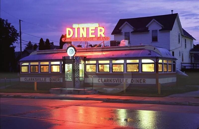 Diner night. Diner. Кафе америка 50-х. Diner night. Американское кафе снаружи.