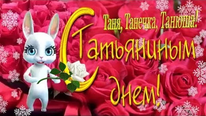 Видео про татьян. С днем татьяны прикольные. С днем татьяны. С юбилеем танечка. Видео про татьян.