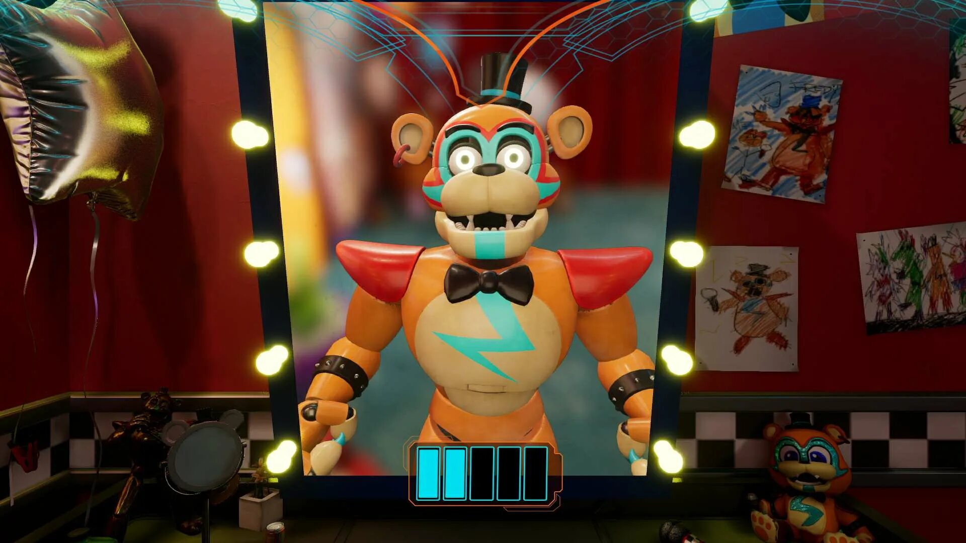 Новый фредди наф наф. Фнаф бридж. Фредди security security breach. Fnaf 9 security breach персонажи. Фредди из фнаф 9.