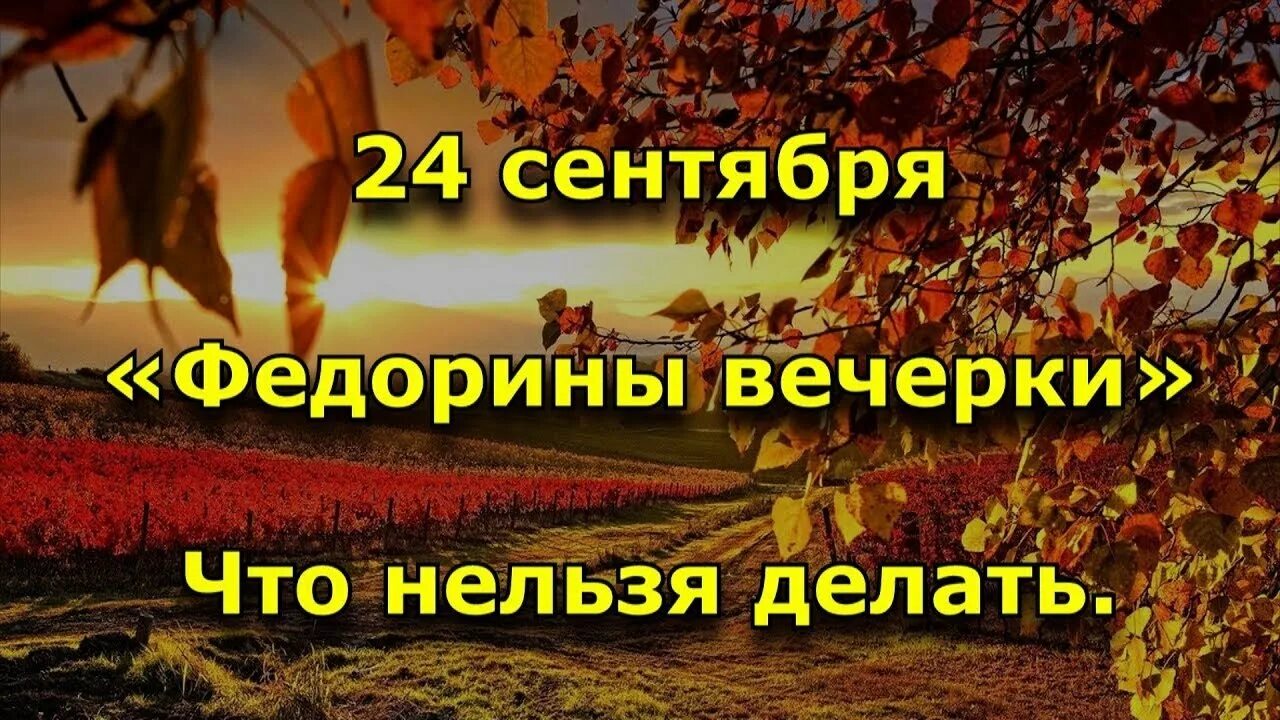 Федорины вечерки 24 сентября. Народный календарь 24 сентября Федорины вечерки. Федорины вечерки 24 сентября картинки. 24 Сентября праздник Федора обдера. Время 24 сентября