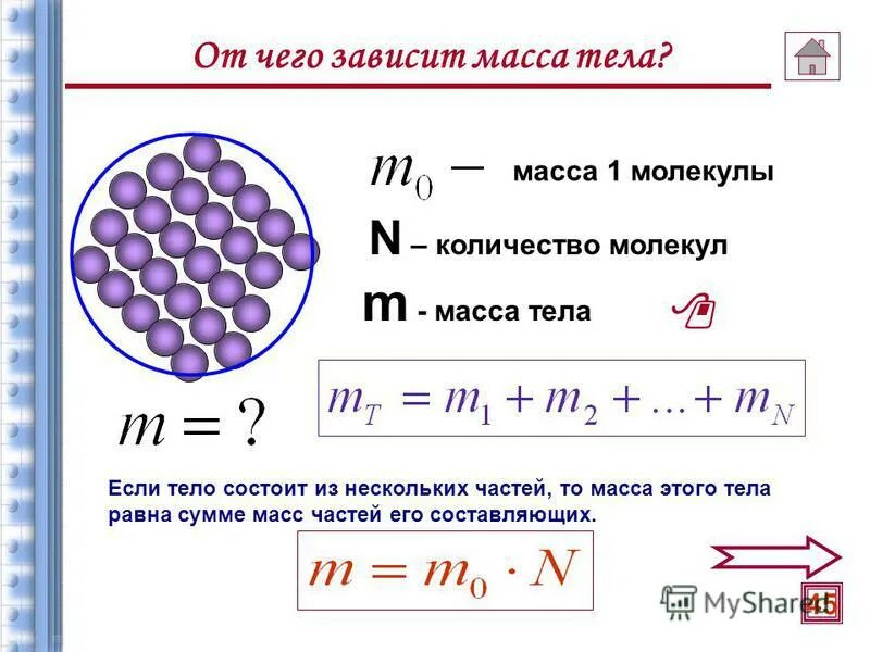 Скорость зависит от массы