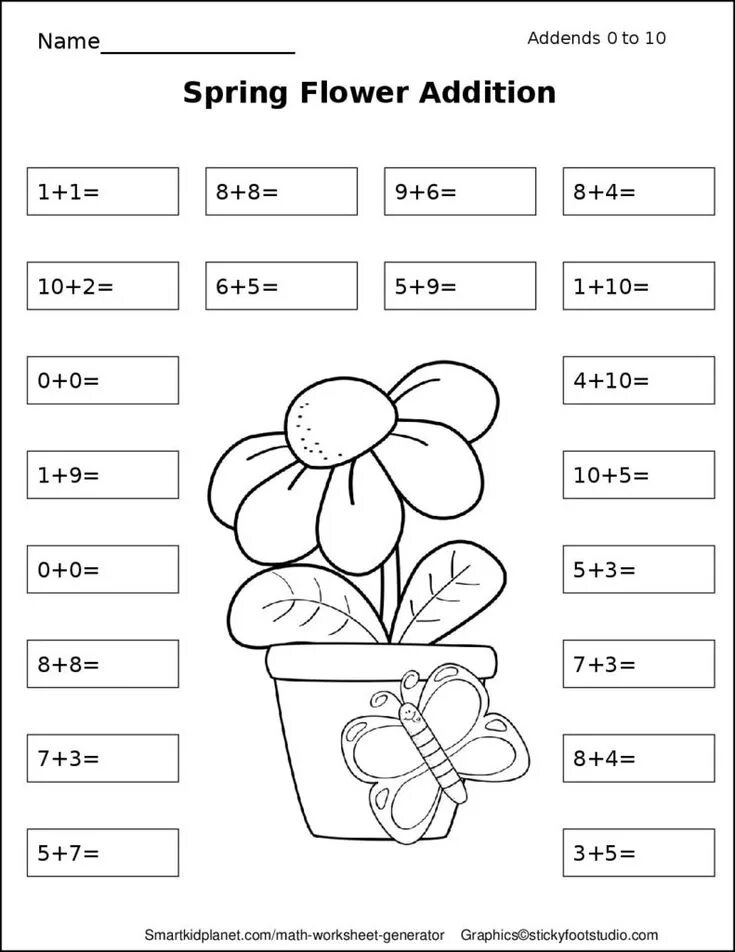 Spring worksheets for kids