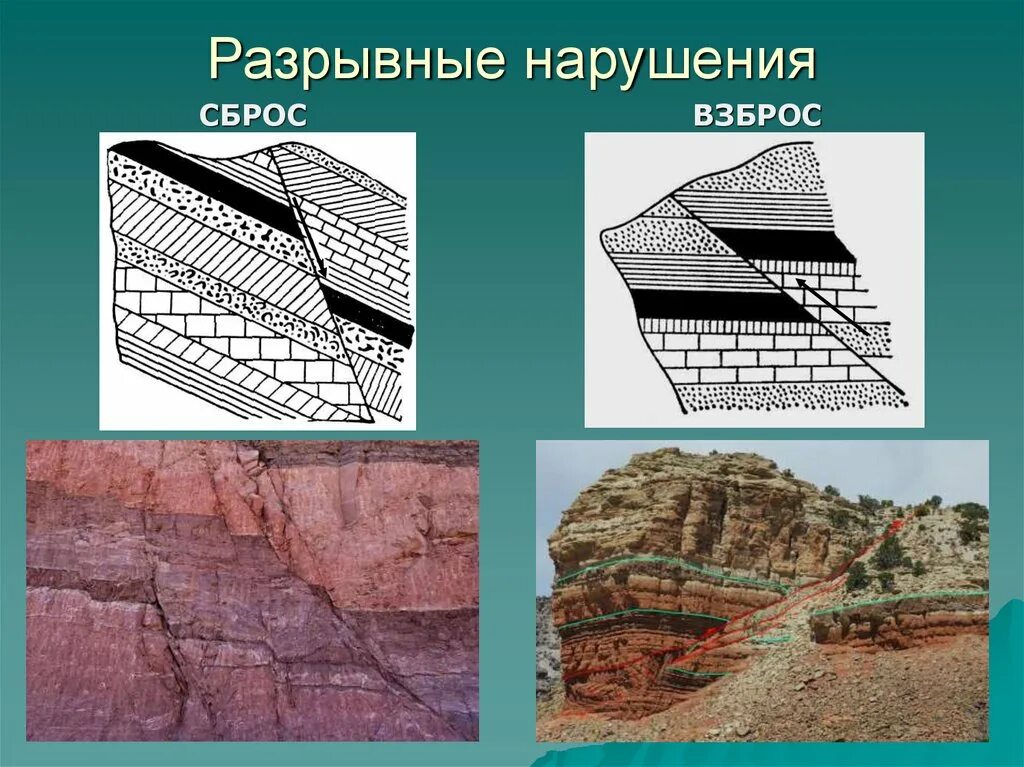 Форма залегания породы. Разрывные нарушения залегания горных пород. Формы залегания в земной коре. Взброс горных пород. Дизъюнктивные формы залегания горных пород.