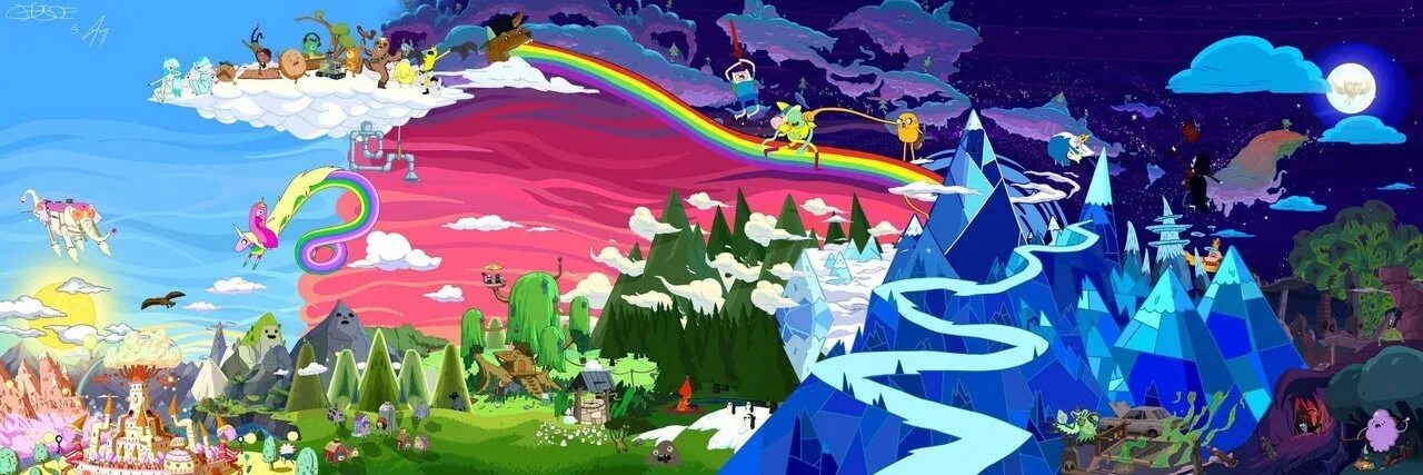 Мир приключений 5. Adventure time Ледяное королевство. Пейзажи из время приключений. Гора из время приключений. Время приключений мир.