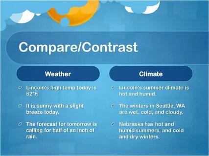 Weather comparison