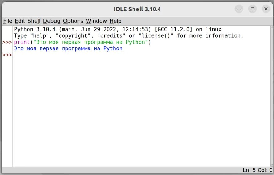 Idle python