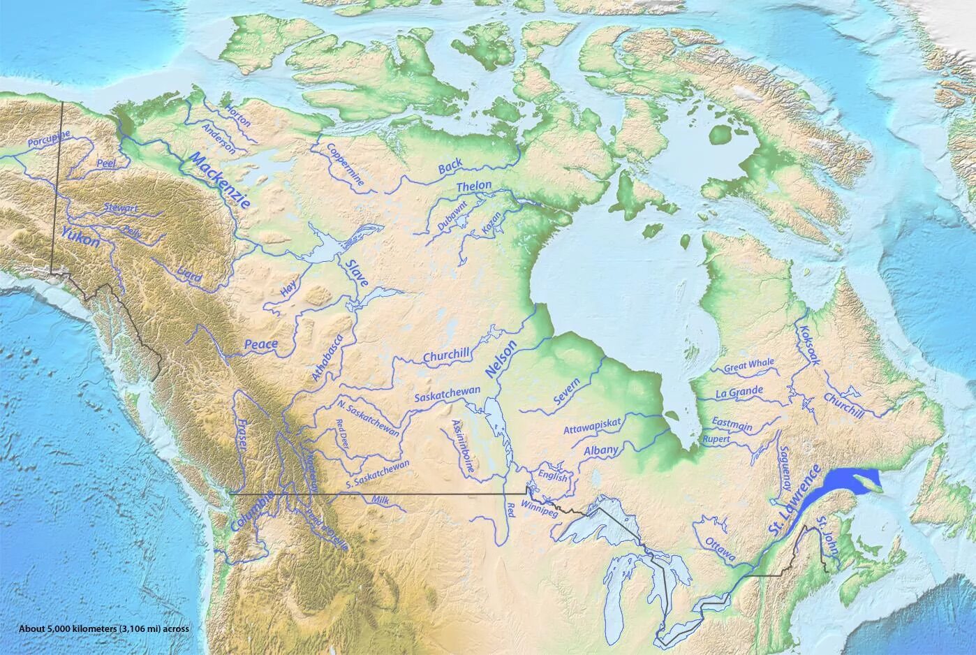 Река юкон относится к бассейну океана. Река Маккензи Канада. Крупные реки и озера Канады на карте. Реки Канады на карте. Крупнейшие реки Канады на карте.