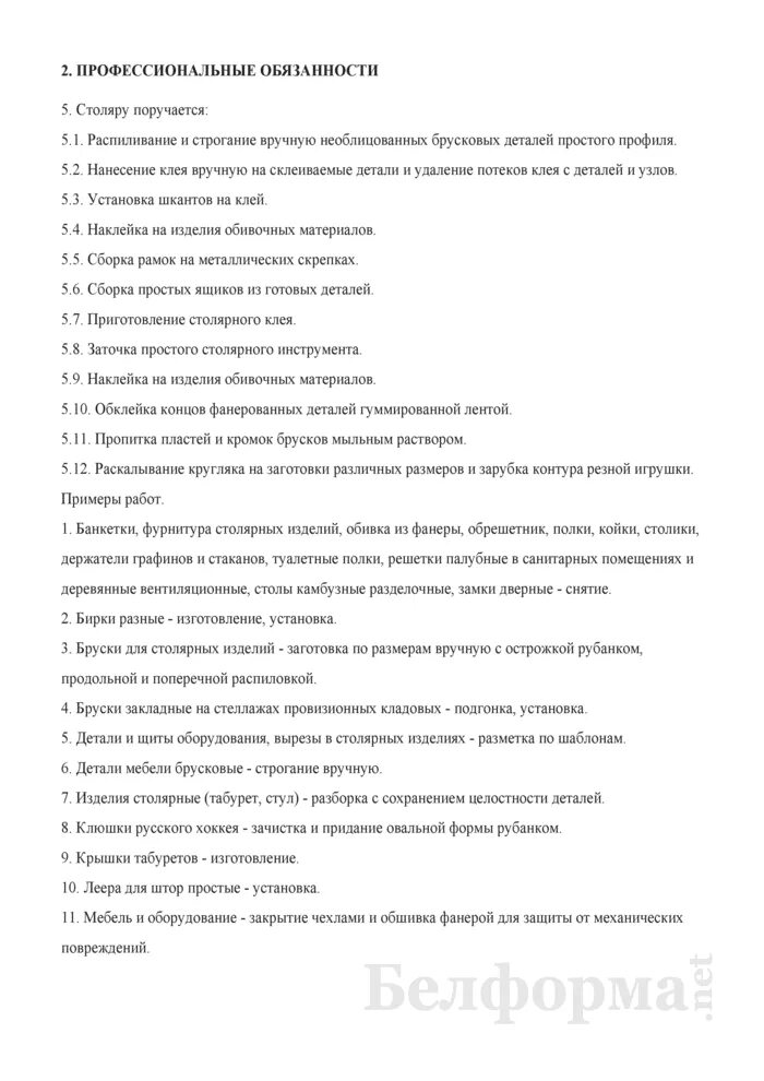 Должностные обязанности плотника. Должностные обязанности плотника на предприятии. Обязанности плотника в детском саду. Должностная инструкция столяра.