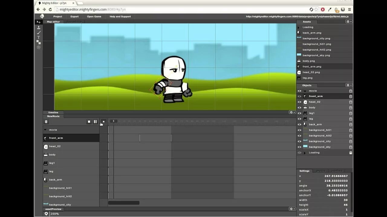 Game Editor. Animation Editor. Phaser Editor. Молодой эдитор. Animation edits