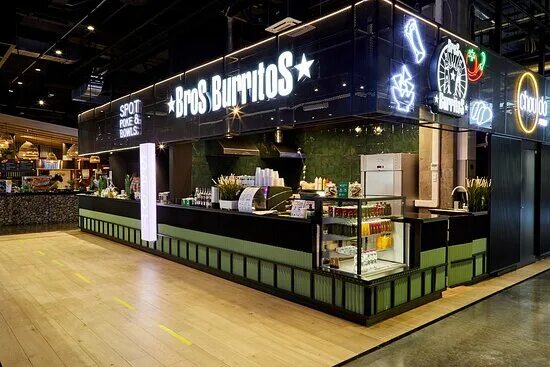 Меню корнера "Bros Burritos" в Москве