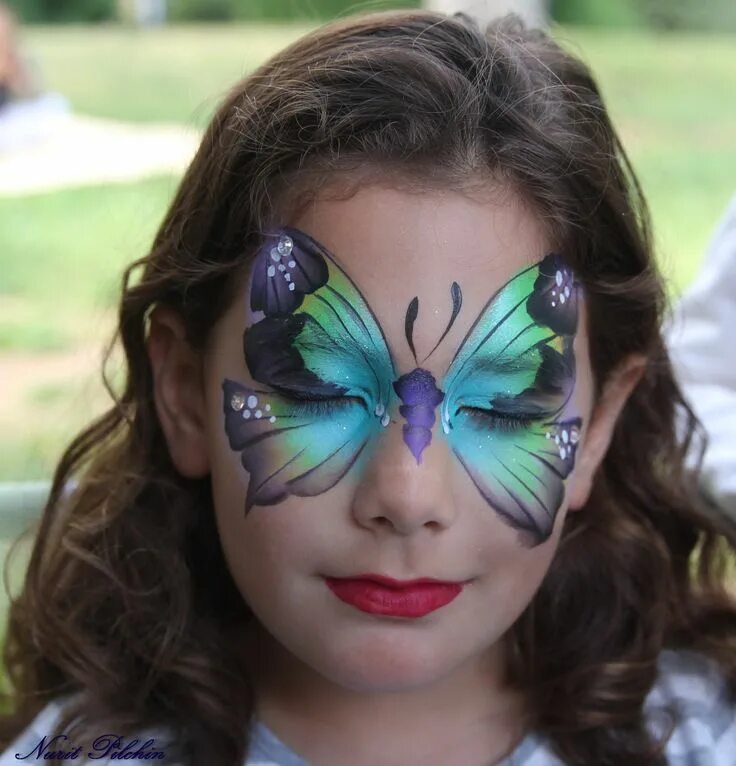 Pretty Butterfly Face Paint in 2025 Face painting images, Butterfly face paint, 