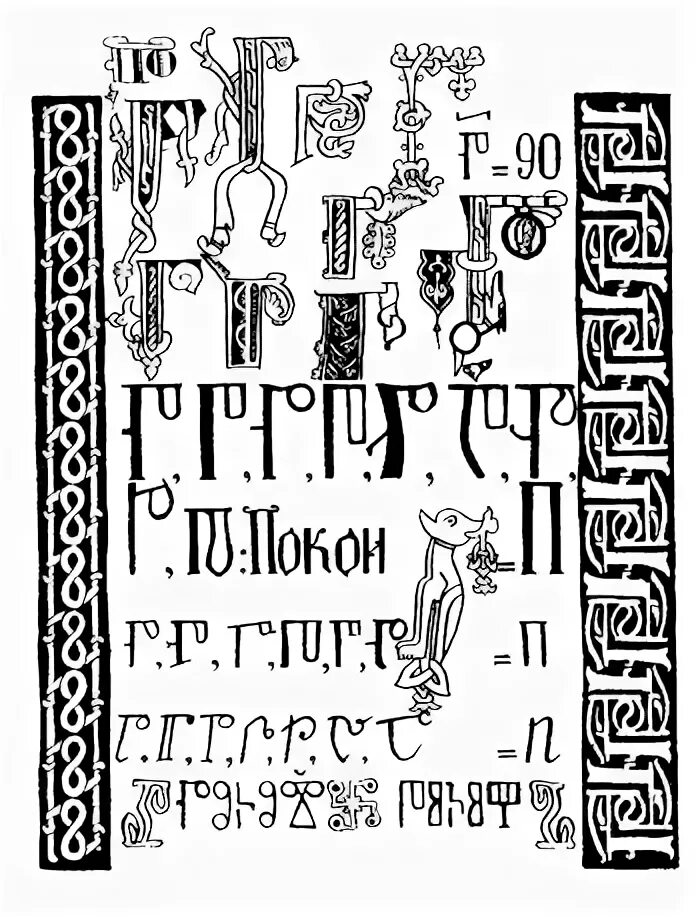 Буква покой картинка. Буквы покой. Буквы покой. Славянская буква покой. 10 пунктов выводящих из ислама.