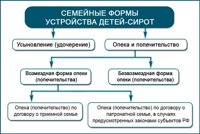 Опека и попечительства центрального района. Формы семейного устройства детей-сирот. Виды и формы опеки и попечительства. Форма устройства детей в семьи. Формы устройства в семью детей оставшихся без попечения родителей.