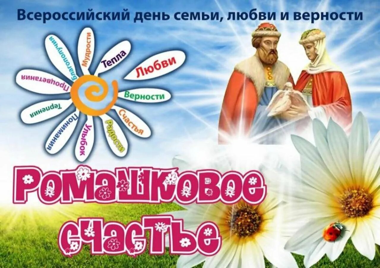 Описание дня семьи любви и верности. Открытки 8 июля петра и февронии. с днём семьи любви и верности. 8 июля день семьи любви и верности. день петра и февронии день семьи любви и верности.