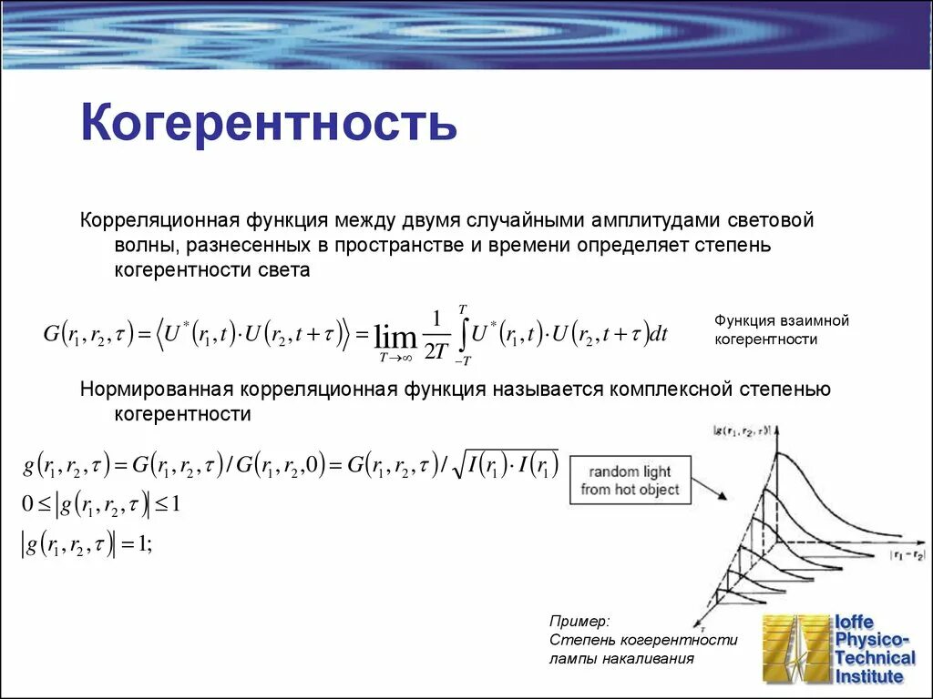 Когерентность световых лучей. Когерентность. Когерентность волн. Когерентность оптика.